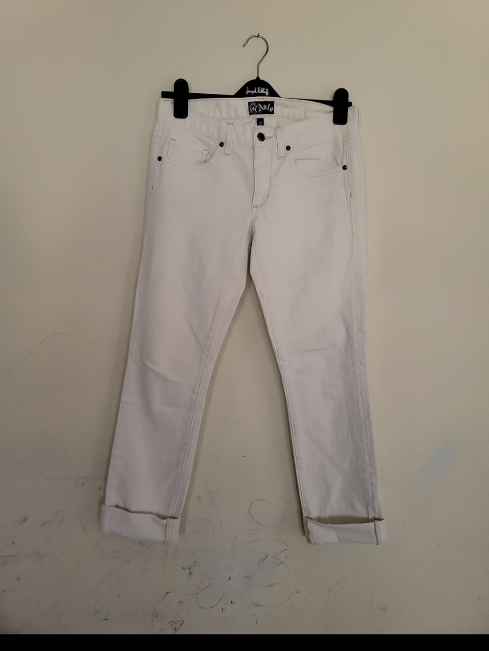Anlo Cream Straight-Leg Jeans